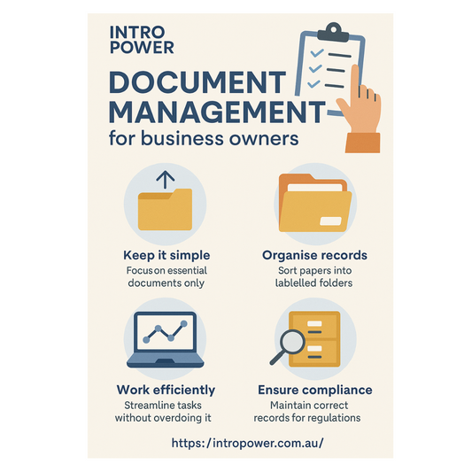 Business Workbook - Document Management for Micro & Solo Businesses
